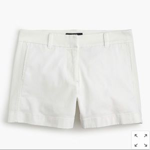 NWT J. Crew Chino Shorts Size 6 White